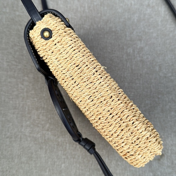 TORY BURCH Miller Straw Phone Crossbody - Midnight - Picture 7 of 16